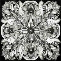 fleur coloration pages mandala style photo