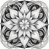 fleur coloration pages mandala style photo