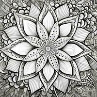 fleur coloration pages mandala style photo