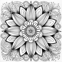 fleur coloration pages mandala style photo