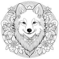 coloriage chien mandala photo