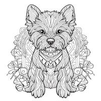 coloriage chien mandala photo