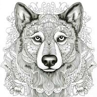 coloriage chien mandala photo