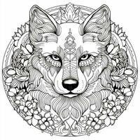 coloriage chien mandala photo