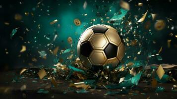 football Balle avec confettis photo