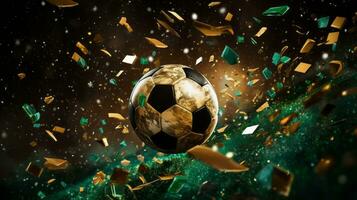 football Balle avec confettis photo