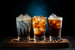 Expresso la glace café dans verre photo