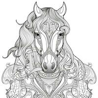 mandala cheval coloration pages photo