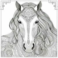 mandala cheval coloration pages photo