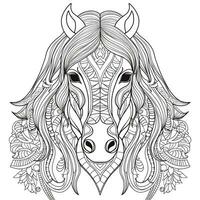 mandala cheval coloration pages photo