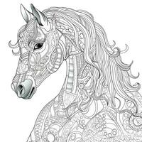 mandala cheval coloration pages photo