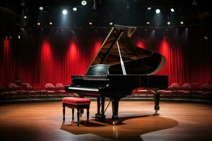 piano dans concert salle. génératif ai photo