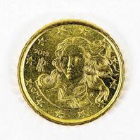 Pièce de 10 centimes d'euro au verso photo