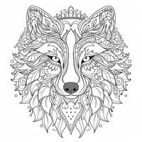 mandala Loup coloration pages photo