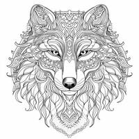 mandala Loup coloration pages photo