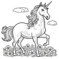 coloriages de licorne pour les enfants photo