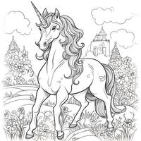 coloriages de licorne pour les enfants photo