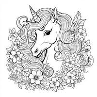 coloriages de licorne pour les enfants photo