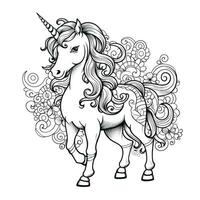 coloriages de licorne pour les enfants photo