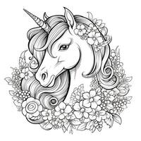 coloriages de licorne pour les enfants photo