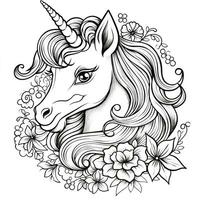 coloriages de licorne pour les enfants photo