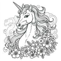 coloriages de licorne pour les enfants photo