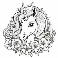 coloriages de licorne pour les enfants photo