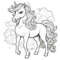 coloriages de licorne pour les enfants photo