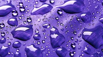 génératif ai, lavande couleur. texture de lumière violet violet gel avec gouttes et vagues sur doux Contexte. liquide beauté produit fermer photo