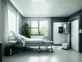 intérieur de une moderne hôpital dans patient pièce photo
