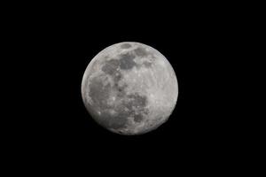 la pleine lune vient de se lever dans le ciel photo