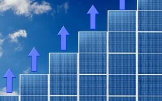 solaire Puissance génération système de solaire panneaux nettoyer La technologie pour une mieux futur sauve plus énergie photo