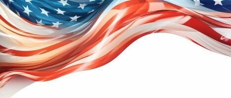ondulé américain drapeau Contexte pour Mémorial journée. génératif ai photo