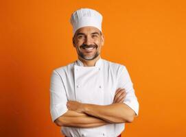 chef sur vif Orange Contexte photo