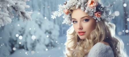 magnifique hiver fille photo