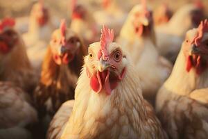 poulet sur le ferme photo