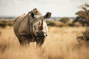 rhinocéros dans le sauvage photo