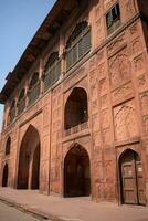 architectural détails de lal qila - rouge fort situé dans vieux Delhi, Inde, vue à l'intérieur delhi rouge fort le célèbre Indien Repères photo