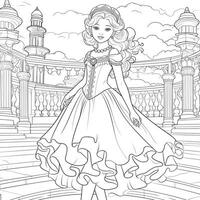 princesse coloriage photo