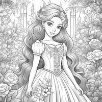 princesse coloriage photo