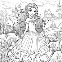 princesse coloriage photo