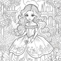 princesse coloriage photo