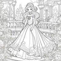 princesse coloriage photo