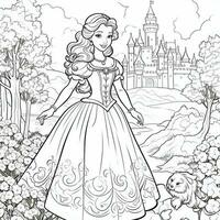 princesse coloriage photo