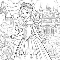 princesse coloriage photo