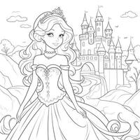 princesse coloriage photo