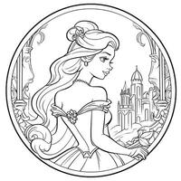 princesse coloriage photo