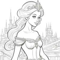 princesse coloriage photo