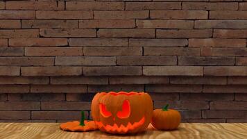 le jack o lanterne citrouille pour Halloween contenu 3d le rendu photo