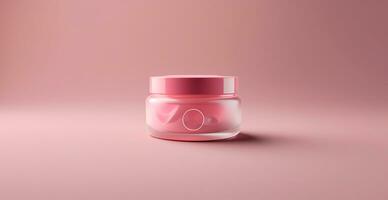 cosmétique anti-âge crème pot ensemble, publicité pour votre produit - ai généré image photo